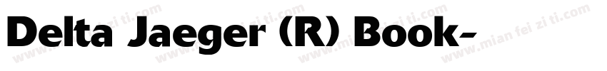 Delta Jaeger (R) Book字体转换